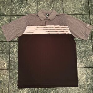 FJ Footjoy Men’s‎ Striped Block Polo